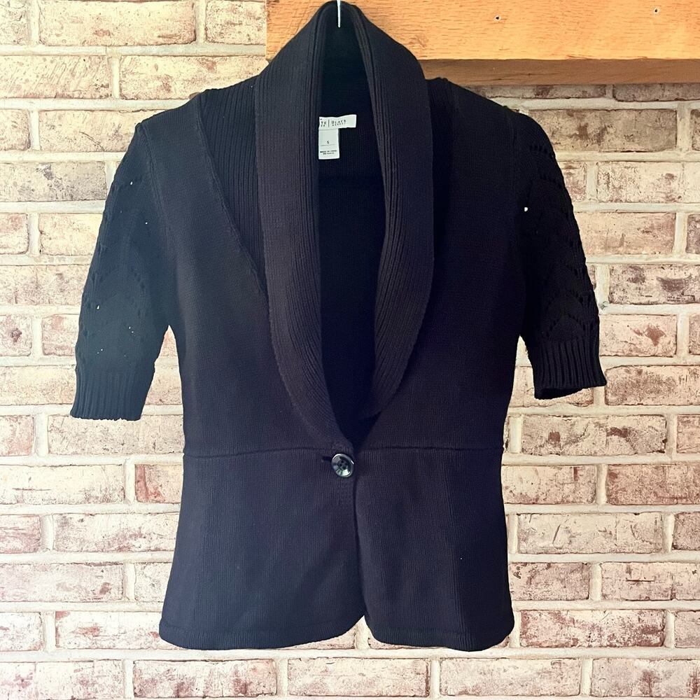 White House Black Market Black Cardigan Sweater